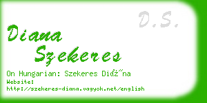 diana szekeres business card